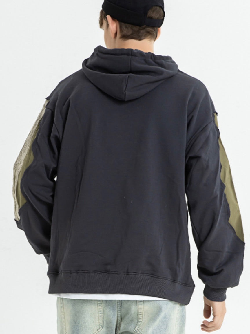 ‘’Skeleton‘’Color Block Thick Hoddie