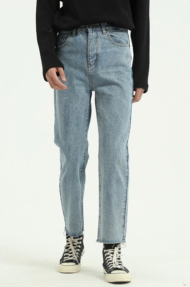 Straight-Leg Ankle Jeans