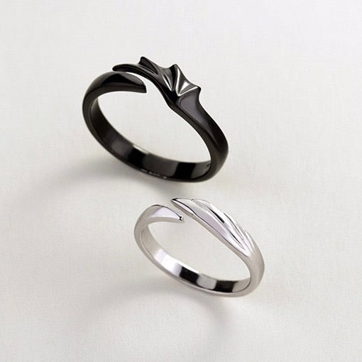 Angel Wing Couple Rings